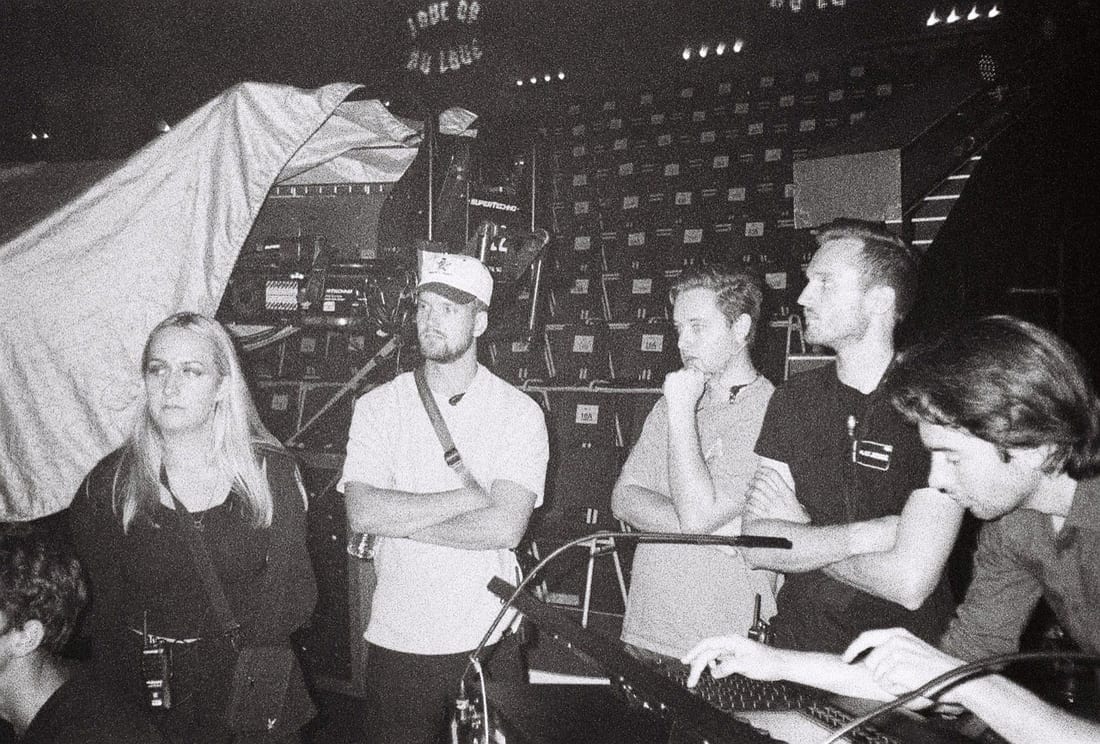 Behind the scenes on set