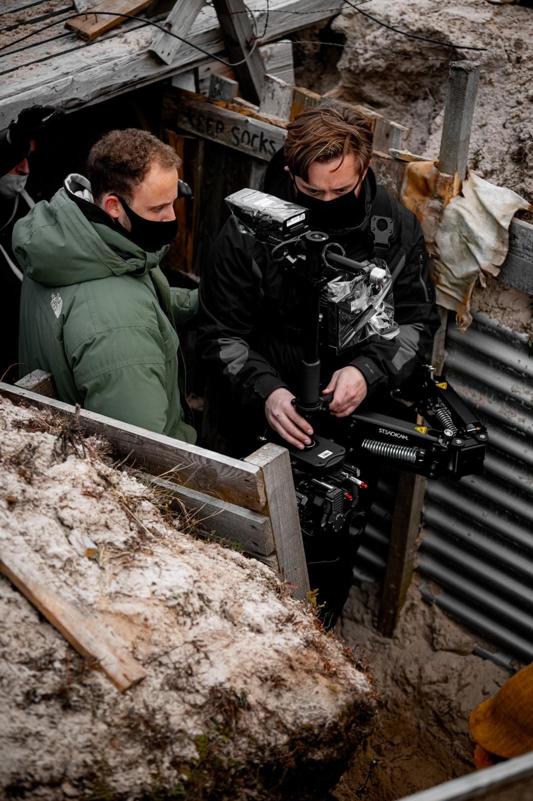 Behind the scenes on set