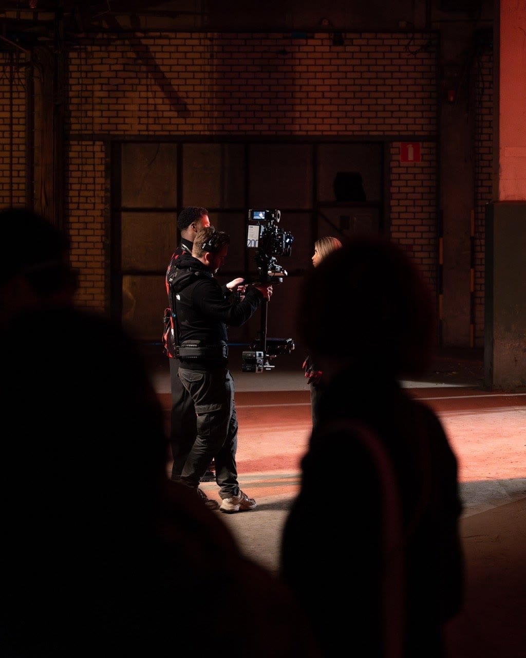 Behind the scenes on set
