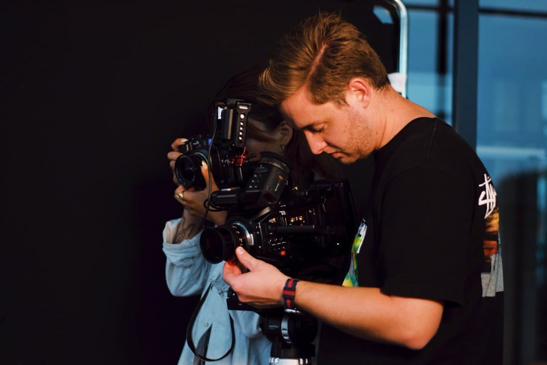 Behind the scenes on set
