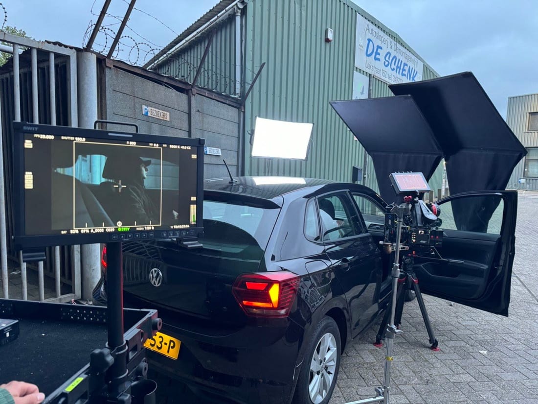 Behind the scenes on set