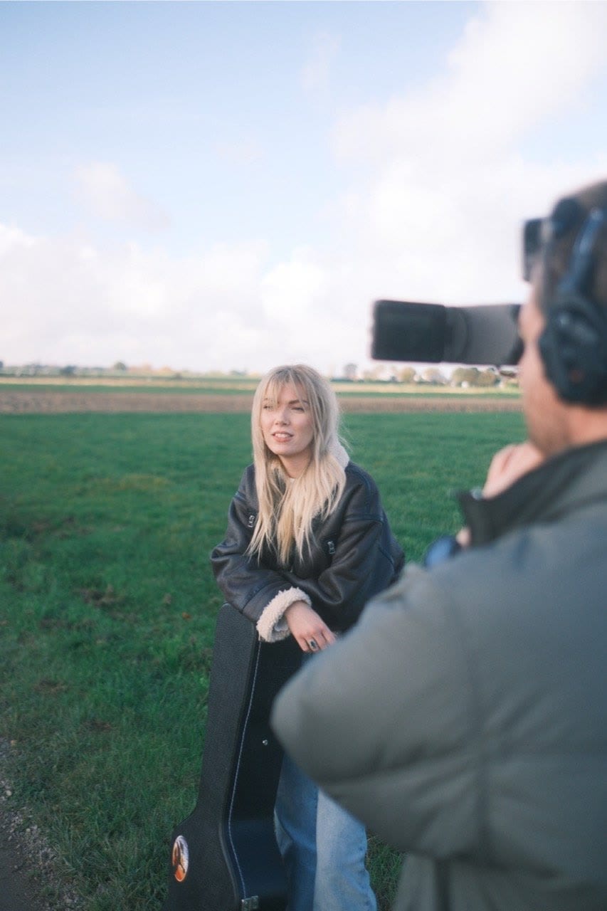 Behind the scenes on set