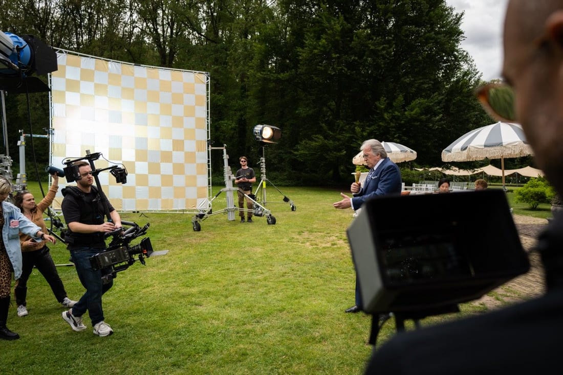 Behind the scenes on set
