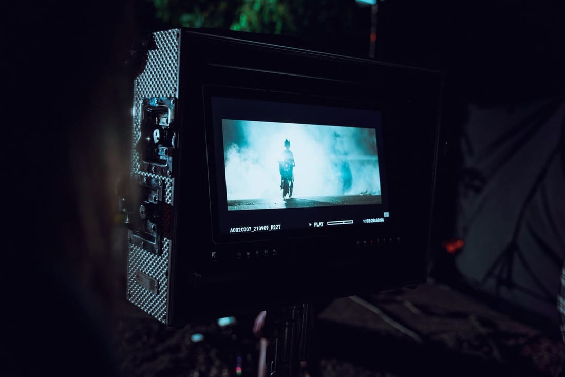 Behind the scenes on set