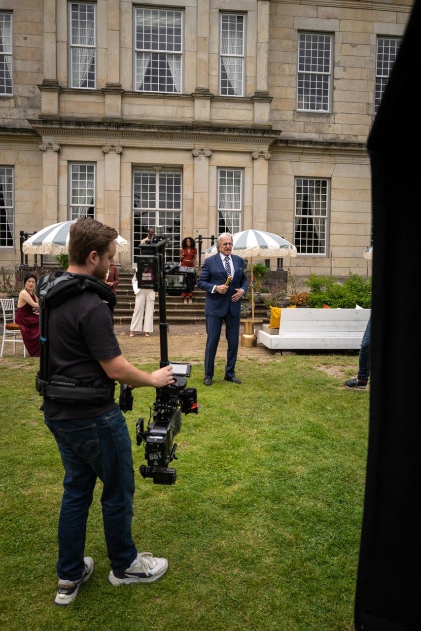 Behind the scenes on set