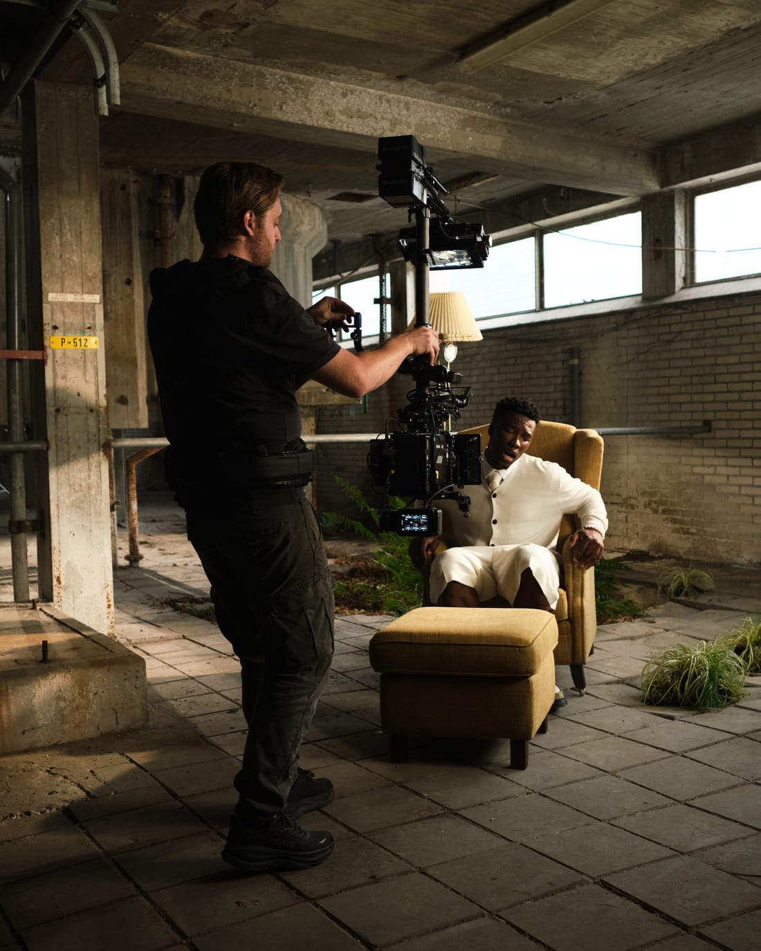 Behind the scenes on set